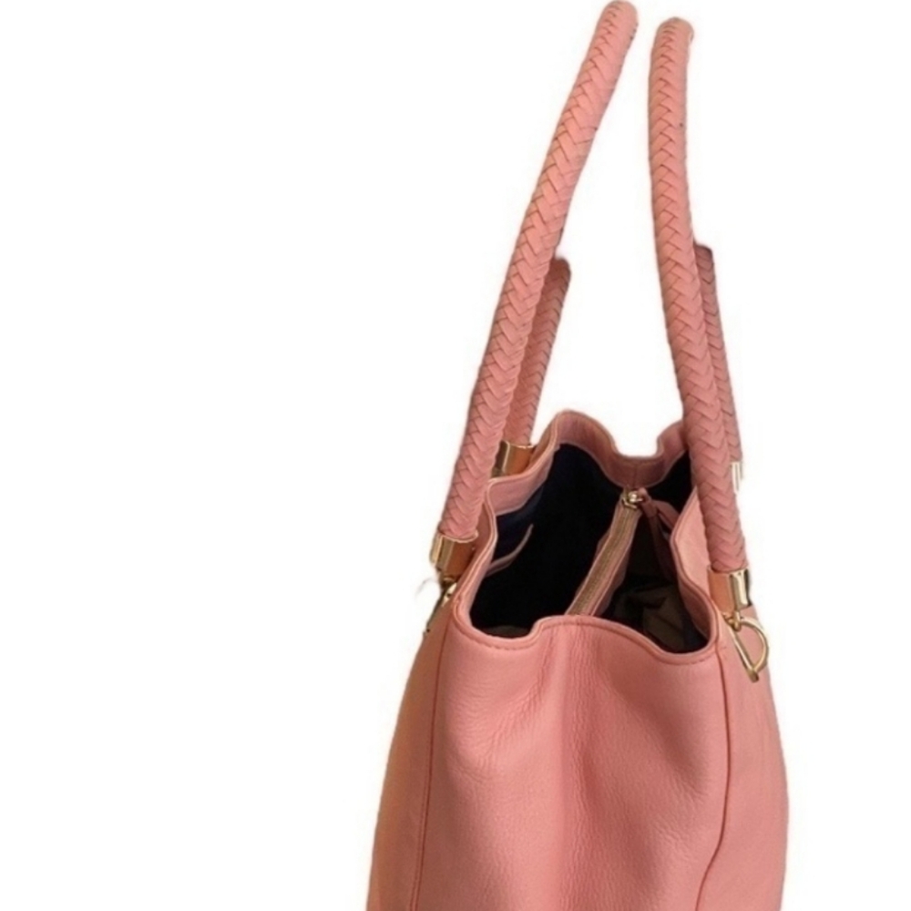 Cole Haan Pink Tote with Braided Handles - Picture 2 of 15